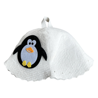 Restez au frais comme un pingouin dans la banya la plus chaude avec un chapeau de sauna en feutre de pure laine