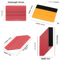 Spatule-raclette en plastique floqué pour film teinté de vitres de voiture, écologique, durable, pour films et publicités, en matériau PP, pour l'élimination de l'eau