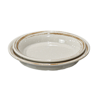 Ensemble de salle à manger en mélamine EG Rustic Charm : finition texturée d'inspiration vintage, vaisselle 4 pièces pour un usage quotidien |   Maison de style bohème moderne
