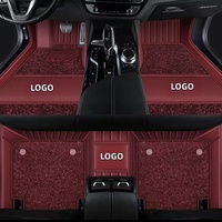 Tapis de sol de voiture en cuir double couche antidérapant personnalisé Tesla Model 3 2025, tapis de sol intérieur