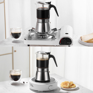 SEECIN Nouveau Style 3/6/9 Tasses Italien Espresso Moka Pot Manuel Haut Verre Résistant À La Chaleur Moka Pot <span class=keywords><strong>Cafetière</strong></span> - Product Image 5