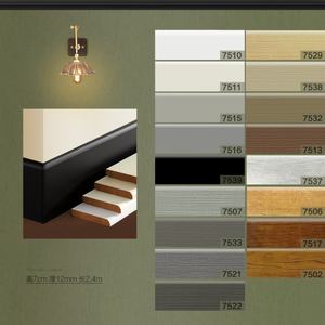 Rodapié <span class=keywords><strong>blanco</strong></span> de madera maciza pura-4/6/7/8cm de espesor, diseño plano con acabado <span class=keywords><strong>lacado</strong></span> - Product Image 4