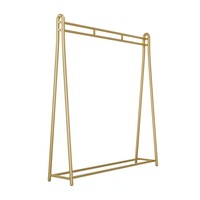 Support de présentation de vêtements de mariage en or personnalisé pour femme, support de cintre en métal, meuble pour boutique de mariage