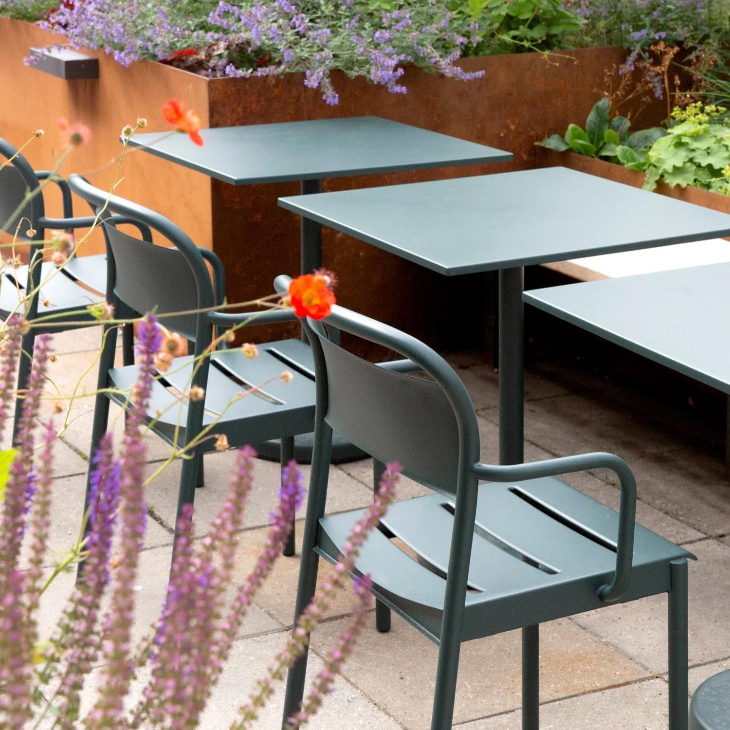 Square table 60*60*75 aluminum color remarks