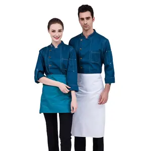 Long Sleeve Hotel Chef Uniform Restaurant & Bar Uniforms Winter Chef Uniform Jacket Dress