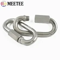 XP335 Mousqueton ovale en acier inoxydable 304 avec vis, clips de connexion rapide, fermoir, anneau extérieur, accessoires de quincaillerie DIY pour sacs