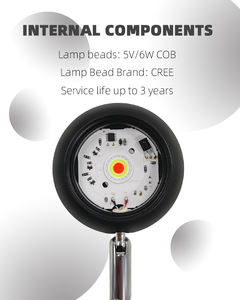 Rebow Remote RGB Blind Drop Shipping LED Nordic Eternal Rainbow USB Sunset Proyector Lámpara para fotografía Selfie Dormitorio - Product Image 3