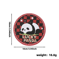 Sous-verre rond en cuir PU tendance, motif panda de dessin animé adorable, protège-tasse imperméable pour la maison et le bureau, protection de table quotidienne