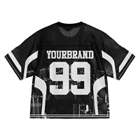 Custom Mesh Street Hip Hop Sublimación American Club Camiseta de entrenamiento de fútbol de gran tamaño Fan Edition Camisetas de fútbol