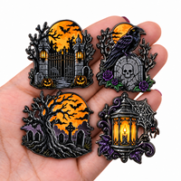 Épinglette en émail dur et souple 3D en métal fluorescent, motif Citrouille et Fantôme d'Halloween, pour décoration de meuble, souvenir personnalisé DIY, cadeau