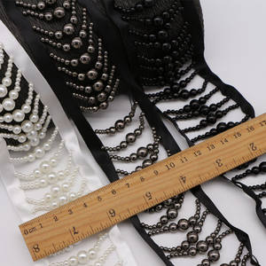 Pemasok Pabrik Manik-manik Bordir Pita Satin Buatan Tangan Jumbai Renda Potong Renda dengan Manik-manik Tepi Renda Trim - Product Image 2