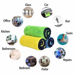 Customized Quick-Dry Microfiber <b>Car</b> Wash Towel Soft Dual Sides Woven Square Multi-Color Plush for Home Use - Product Image 2