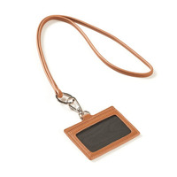 Porte-badge de carte d'identité avec lanière mince en cuir personnalisé porte-carte d'identité d'étudiant avec tour de cou