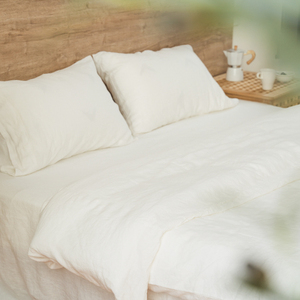 Housse de couette en lin teint en fil, lin pur <span class=keywords><strong>belge</strong></span>, ensemble housse de couette et couette en lin, taille California King - Product Image 6