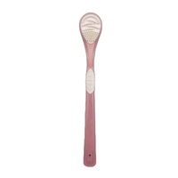 Nouveau grattoir de langue de soins bucco-dentaires 2 en 1 avec brosse interdentaire poignée en caoutchouc plastique poils souples nettoyant de langue réutilisable dentaire