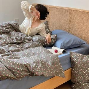 Set Seprai Katun Matte Murni 4 Buah, Set Seprai Selimut Penutup Tempat Tidur Katun Sederhana Netral - Product Image 6