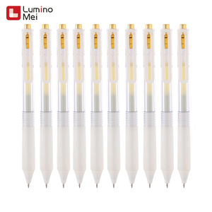 1.0mm thi Gel bút nhanh chóng-khô mực đen UV tráng bấm vào bút Rose Gold Clip Trắng thẩm mỹ bút cho trường văn phòng bằng văn bản - Product Image 1