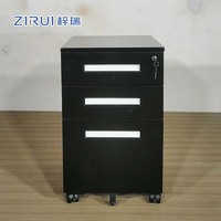Armoire de rangement mobile en acier moderne pour bureau, verrouillable, avec roulettes, meuble de classement métallique sur roulettes
