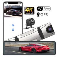 12 "4K 2160pCar Streaming Media Enregistreur de conduite Hd 4K Rétroviseur avant et arrière FHD 1080p Double enregistrement ReversingWifi