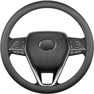 Housse de <span class=keywords><strong>volant</strong></span> de voiture universelle en cuir de fibre de carbone antidérapante Four Seasons pour audi q5 <span class=keywords><strong>peugeot</strong></span> <span class=keywords><strong>3008</strong></span> passat b6 - Product Image 4