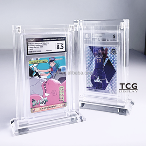 Étui magnétique en acrylique transparent personnalisé TCG pour Panini Flux Anthony Edwards <span class=keywords><strong>Rookie</strong></span> Auto Gold <span class=keywords><strong>2</strong></span>/10 PSA 2020-21 avec base en acrylique - Product Image 6