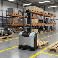 Chariot transpalette logistique sans rail ZENS AGV AMR 360 3D Laser LiDAR SLAM certifié CE, 1,5 tonne, 1220 mm, pour allées étroites en entrepôt