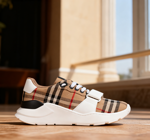 Chaussures de course classiques à lacets - Tige en coton et mesh, semelle extérieure en caoutchouc, amorti et design respirant pour toutes les saisons - Product Image 4