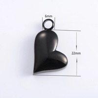 Pendentif Collier Urne Cœur en Acier Inoxydable pour Cendres d'Animaux de Compagnie, Breloques pour Chaîne de Ras-de-cou, Accessoires de Bijoux Funéraires et de Crémation