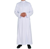 Nouveau style100 % coton hommes vêtements musulmans arabe Jabbah Thobe marocain dubaï saoudien Abayas robe