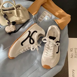 Zapatillas Deportivas Casuales para Mujer, Primavera-Otoño 2026, Blancas, Ligeras, con Forro de Felpa, Parte Superior de Cuero Genuino y Entresuela de Goma - Product Image 4