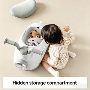 Poussette-Porte-Bébé 4-en-1 Certifiée en Plastique Style Voiture à Quatre Roues pour Bébés de 1 à 3 Ans, Siège Deluxe Anti-Renversement avec Système de Sécurité 3 Points - Product Image 3