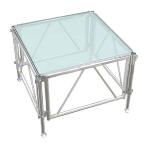 Plataforma de escenario portátil con pies de enchufe y hebillas hechas de aleación de aluminio y madera contrachapada para canales exteriores - Product Image 4