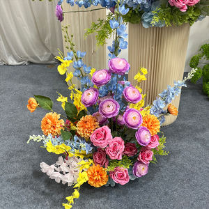 Promessa a <span class=keywords><strong>basso</strong></span> prezzo personalizzato <span class=keywords><strong>arco</strong></span> fiore artificiale all'ingrosso elegante bianco e rosa <span class=keywords><strong>arco</strong></span> fiore per la decorazione di nozze - Product Image 3