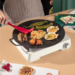 <span class=keywords><strong>Poêle</strong></span> à griller en fonte <span class=keywords><strong>antiadhésive</strong></span> la plus vendue, ronde, pour camping en extérieur et cuisson barbecue - Product Image 5