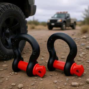 D0100HRX4JP Manille à D en acier au carbone de 1/2 po, type arceau avec goupille à vis, résistance à la rupture de 17637 lb, pour le dépannage de véhicules routiers - Product Image 2