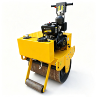 Mini-compacteur routier à tambour unique, rouleau vibratoire portatif pour chantier, machine routière à moteur essence