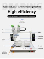 Robot de Soldadura Manual de Alta Velocidad de 3 Ejes para PCB con Motor Servo y Rodamiento para Soldadura de Estaño y Lámpara de Desinfección