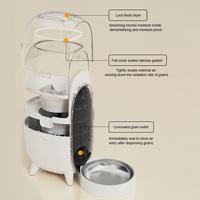 Distributeur automatique de nourriture pour animaux de compagnie Yap&Meow, contrôle par application WiFi, alimenté par batterie, 3L, bol à eau pour chat en plastique ABS, affichage LCD