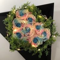 Rose éternelle en savon lumineuse et colorée, toucher naturel de haute qualité, pour la Saint-Valentin