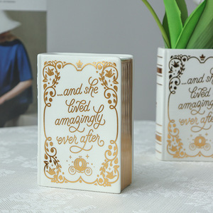 Livre décoratif en forme de livre <span class=keywords><strong>vase</strong></span> à fleurs en céramique <span class=keywords><strong>vase</strong></span> en forme de livre pour fleurs - Product Image 4