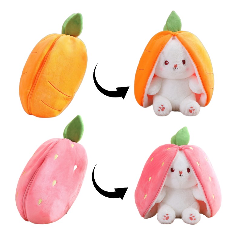 Strawberry Bunny Plush - Cute and Soft Stuffed Animal