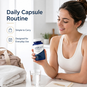 Capsules personnalisées d'acides aminés chélatés avec BCAA pour le soutien immunitaire et la gestion de l'énergie-Marque OEM/ODM - Product Image 4