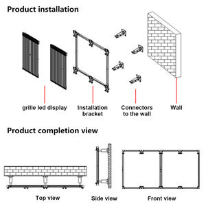 NewTransparent led haute définition <span class=keywords><strong>sexy</strong></span> vidéo P3.9 led mur d'affichage transparent led panneau écran film écran led affichage - Product Image 2