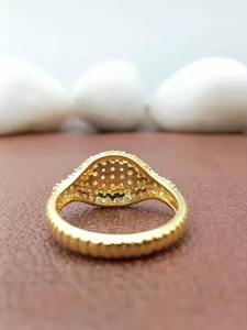 Bague de fiançailles personnalisée de luxe en or jaune 14 carats 18 carats pour femmes, diamants naturels cultivés en laboratoire pour filles - Product Image 5