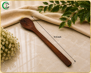 Brown CCI <b>Wooden</b> Single Slotted Spoon 11.5 Inches Natural Wood Serving <b>Utensil</b> for Kitchen Home Dining Tableware <b>Cooking</b> Bulk - Product Image 2