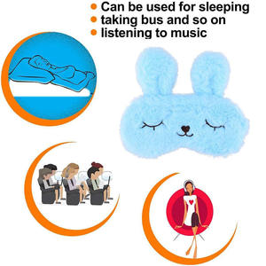 Divertida Máscara <span class=keywords><strong>de</strong></span> Dormir <span class=keywords><strong>de</strong></span> <span class=keywords><strong>Conejo</strong></span> <span class=keywords><strong>de</strong></span> Pascua, <span class=keywords><strong>Antifaz</strong></span> <span class=keywords><strong>de</strong></span> Felpa Suave, Banda Elástica Ajustable para Viajes, Cubierta Azul, Talla Única, Máscara <span class=keywords><strong>de</strong></span> Dormir 3D - Product Image 4