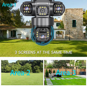 Caméra PTZ 10X Zoom 4G avec application Ubox, <span class=keywords><strong>surveillance</strong></span> avec panneau solaire, suivi automatique, 3 objectifs, PIR, économie d'énergie, 24 heures - Product Image 2