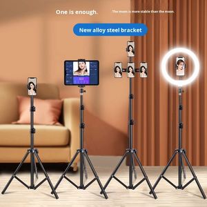 Aluminium Phone Stand Live Streaming Tripod Portable Photography Video Selfie Tablet Floor Folding Holder <b>Triangle</b> Flexible - Product Image 1