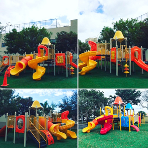 Jardín de Infantes de interior y al Aire Libre <span class=keywords><strong>juegos</strong></span> al aire libre de los niños columpio y tobogán de conjuntos - Product Image 4