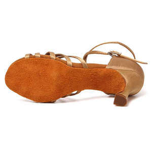 Zapatos de <span class=keywords><strong>Baile</strong></span> Latino de Ante Marrón para Mujer con Forro de Satén, Rumba, <span class=keywords><strong>Salsa</strong></span>, <span class=keywords><strong>Baile</strong></span> de Salón, Jazz - Product Image 5